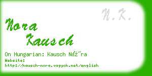 nora kausch business card